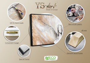 Modern art painting with frame "Beauty" 60x20 inch