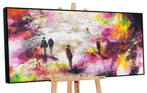 Gerahmte bilder für wohnzimmer groß mit blattgold "Frühlingskühle"