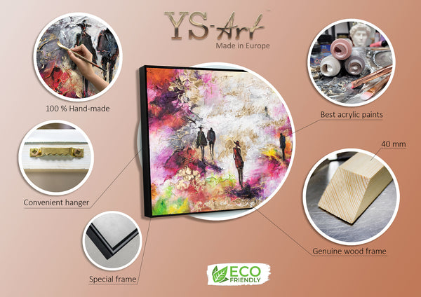 Gerahmte bilder für wohnzimmer groß mit blattgold "Frühlingskühle"