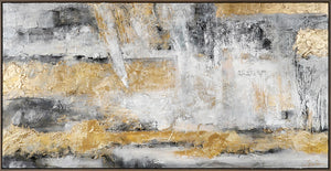 Moderne Bild auf Leinwand "Goldener Horizont" mit Rahmen 160x80 cm