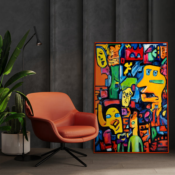 Handgemalte bilder auf leinwand Mosaik der Identität Originelle wanddeko wohnzimmer