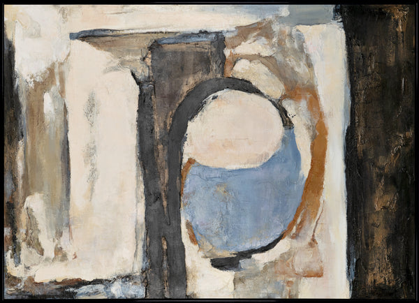 Moderne abstrakte Kunst "Geometrische Farben" Acrylbild auf Leinwand mit Rahmen