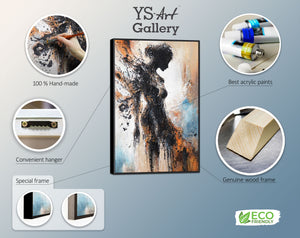 Detail des unteren Bildteils mit Farbspritzern