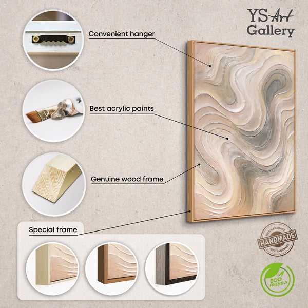 Handgemalte Acrylkunst Strukturmalerei