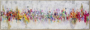 Abstrakte Bilder auf Leinwand – Buntes, modernes Kunstwerk mit Acrylmalerei