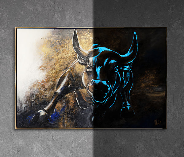 Night glow painting with frame "Echo of Nature"