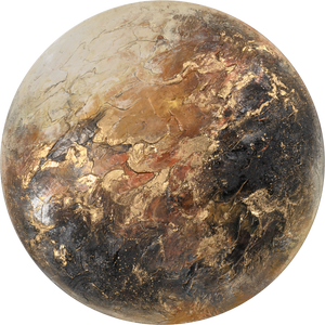 Acrylgemälde in Planetenform für moderne Wanddekoration - Venus