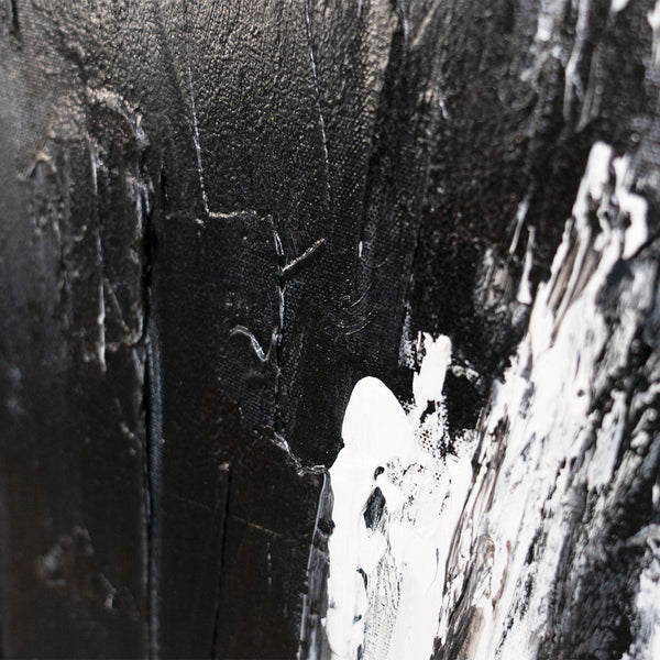 Nahaufnahme Acrylbild mit strukturierter Leinwandoptik