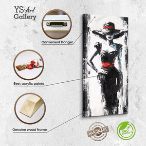 Infografik Leinwandgemälde mit Aufhänger und Holzrahmen