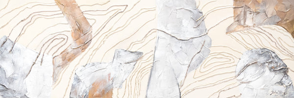 Abstrakt Malen mit Acryl auf Leinwand "Sinfonie"