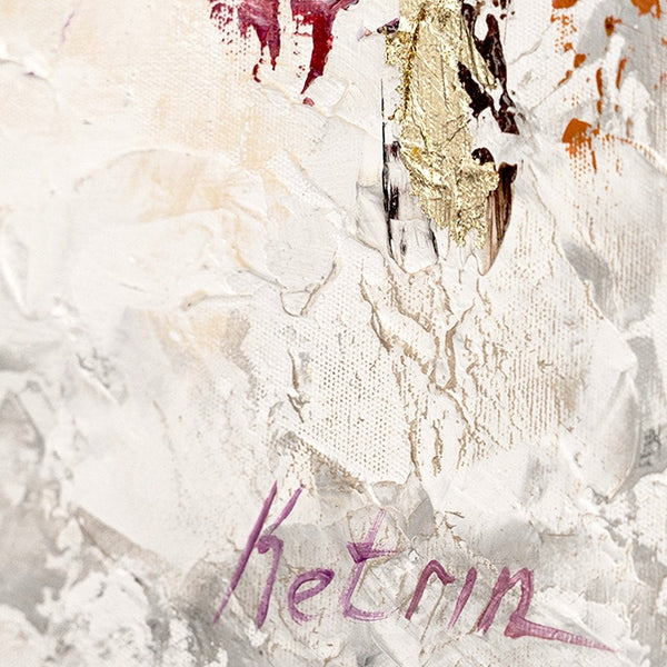 künstler abstrakte kunst Leinwandkanten mit handgemalter Signatur