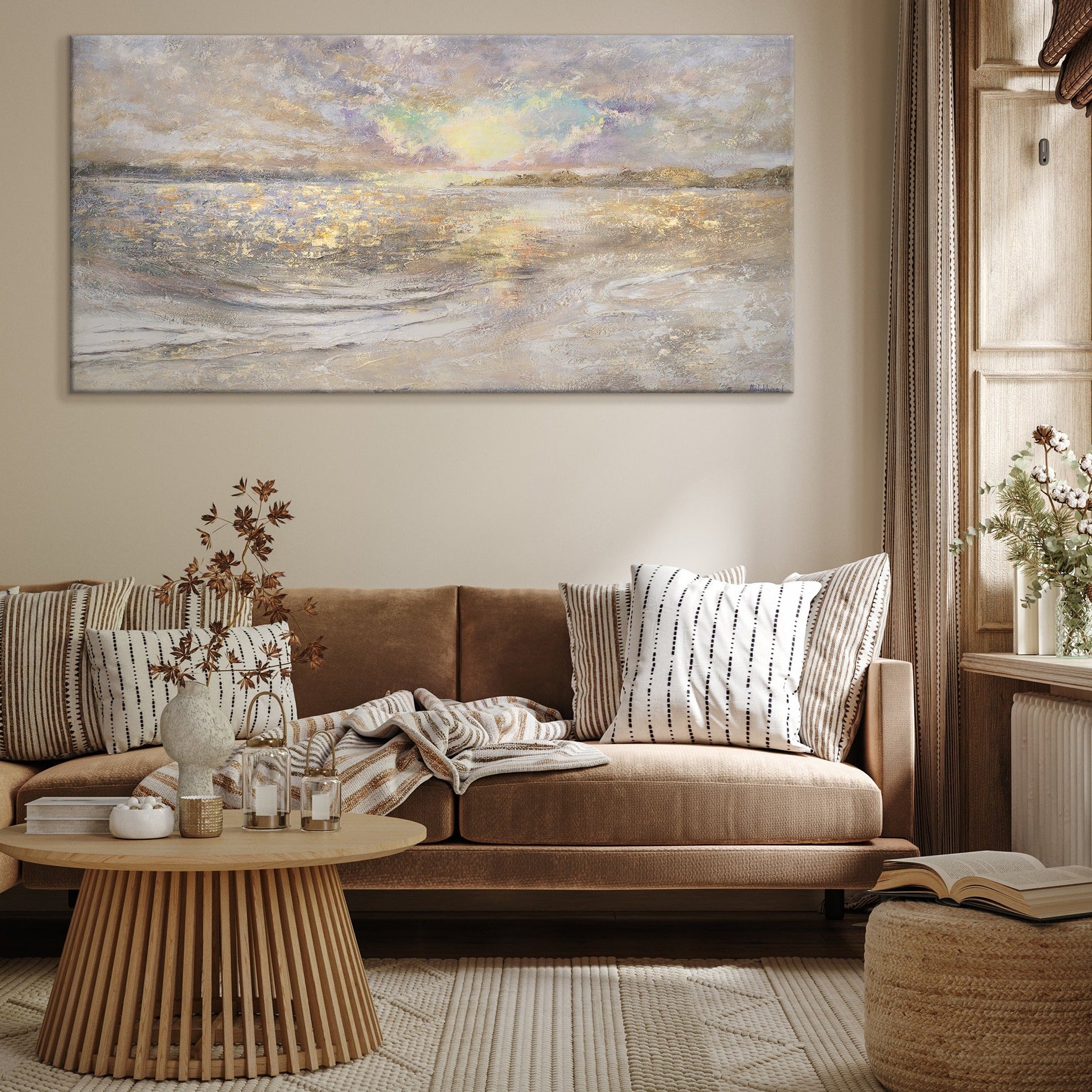 Abstrakte Landschaftsmalerei Handgemalt 