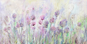 Blumenbilder Acryl auf Leinwand "Blumen auf der Wiese"