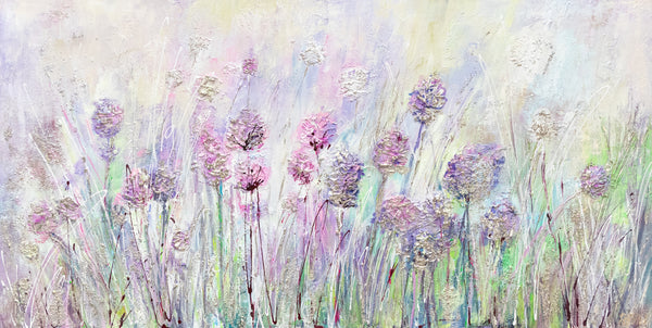 Blumenbilder Acryl auf Leinwand "Blumen auf der Wiese"