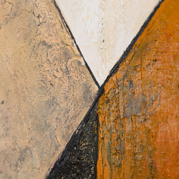 Abstrakte Kunst ocker beige Strukturmalerei