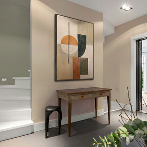 Abstraktes geometrisches Leinwandbild handgemalt