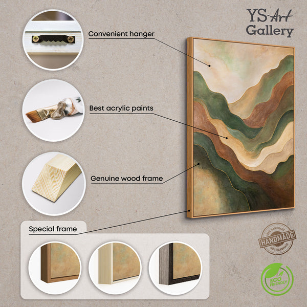 Handgemalte Acrylkunst Struktur und Tiefe