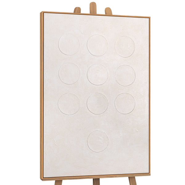 Handgemaltes Leinwandbild beige minimalistisch