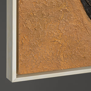 Kantenansicht Leinwandstruktur gold beige