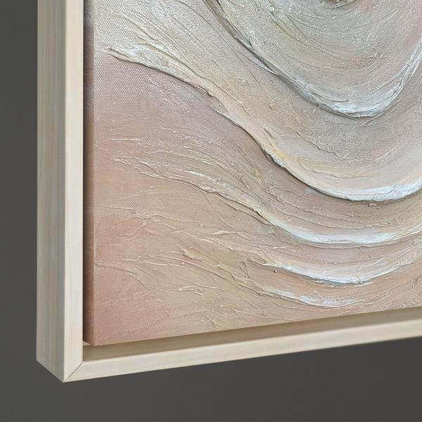 Kantenansicht Strukturmalerei Beige Grau