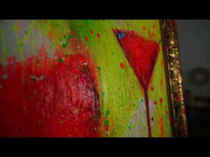 Acryl Strukturmalerei Figur Relief bunt Farbe modern