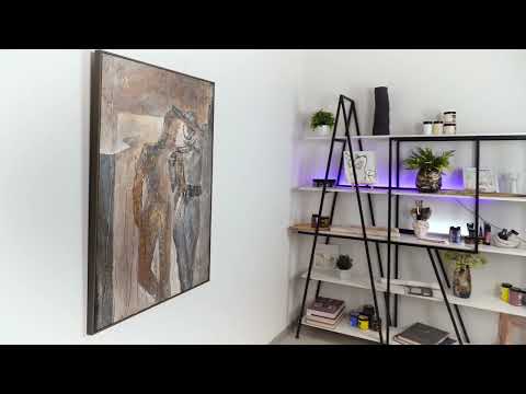 Framed handmade romantic painting "Couple"