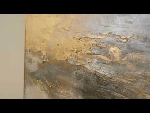 Abstract pictures with frame "Gentle flow of time" Modern art on canvas