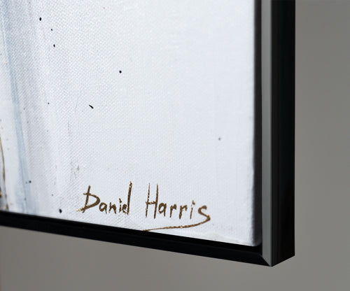 Signatur des Künstlers Acrylbild handgemalt auf Leinwand