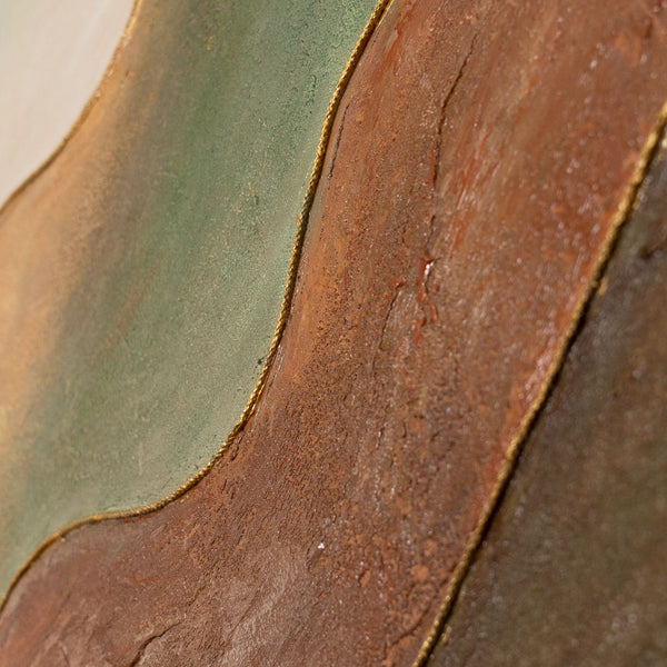 Texturmalerei Acryl grün beige braun