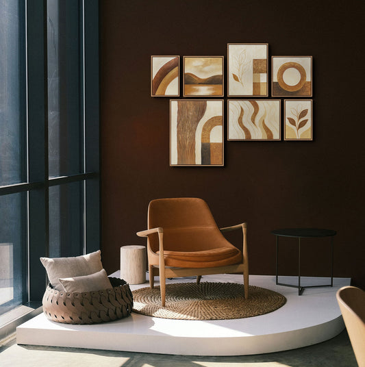 Bilder Set Wand  - Acrylbilder Handgemalt mit Rahmen