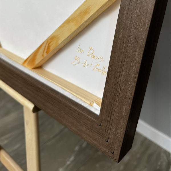 Romantisches Meeresgemälde 50x70 cm – goldener Sonnenuntergang als Blickfang für Schlafzimmer