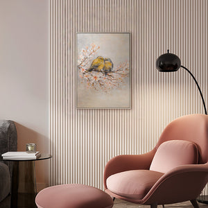 Romantisches Tiergemälde im Boho Schlafzimmer – Original Vogelbild kaufen bei YS-Art  