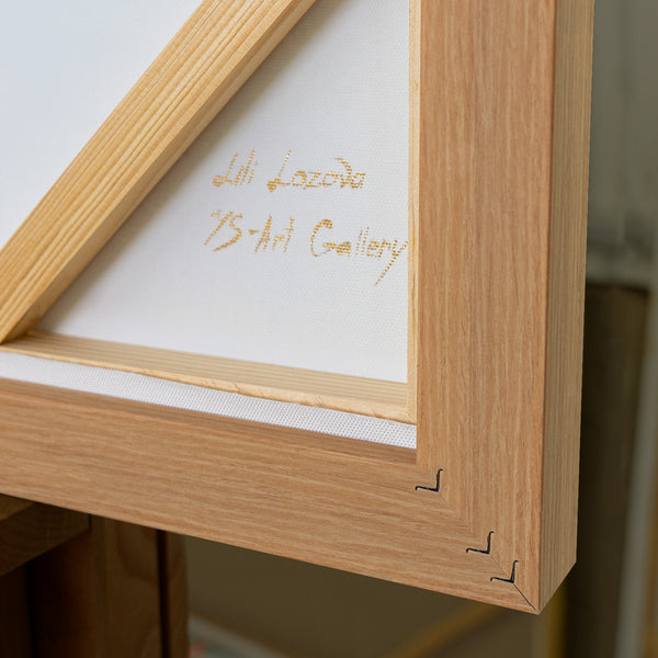 Atmosphärisches Landschaftsgemälde 50x70 cm – goldene Ebene als ruhiger Blickfang für Schlafzimmer