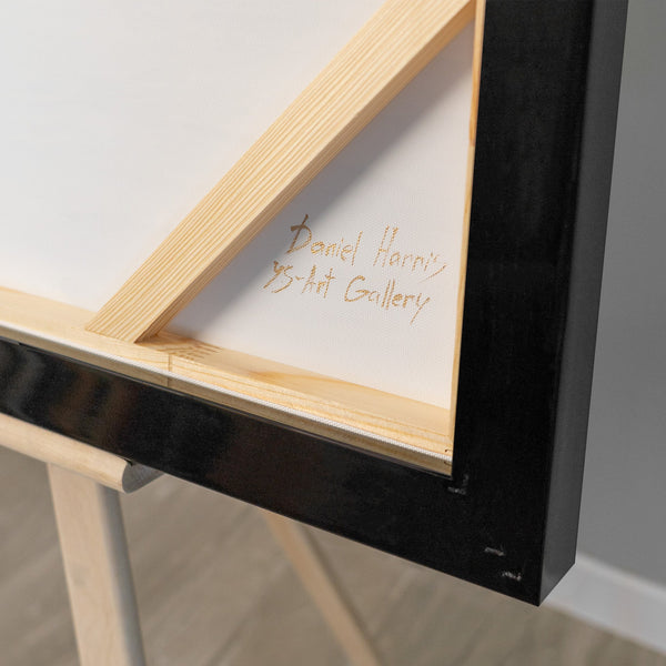 Skyline Wandbild 50x70 cm – Abendliche Küste als stimmungsvoller Blickfang für Wohnzimmer