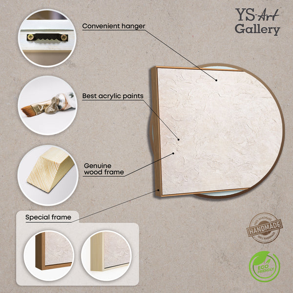 Handgemaltes Acrylbild mit Rahmen „Das Flüstern der Zeit“ – Abstrakte Strukturkunst