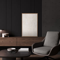 Minimalistisches Strukturbild „Das Flüstern der Zeit" im modernen Wohnzimmer – cremefarbene Wanddeko