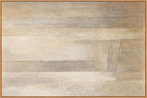 Abstract acrylic painting on canvas in beige grey “Verticals of Time”