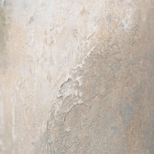 Abstraktes Gemälde mit Rahmen - Modernes Wandbild in Beige Blau Gold „Lichtübergänge“