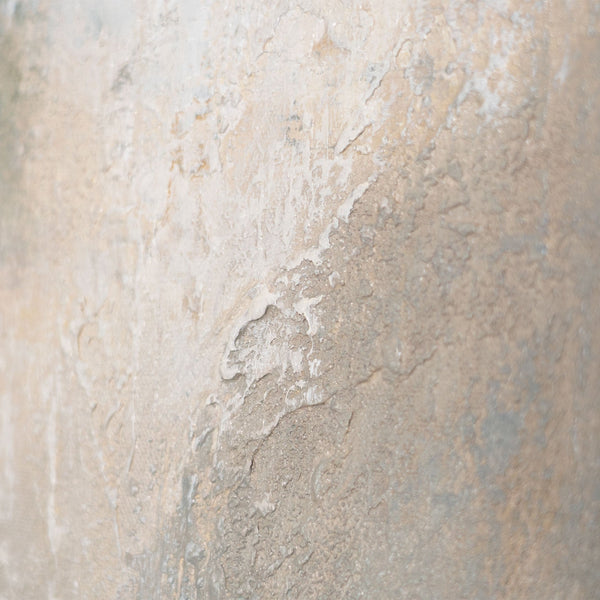 Abstraktes Gemälde mit Rahmen - Modernes Wandbild in Beige Blau Gold „Lichtübergänge“