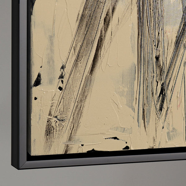 Detailaufnahme der Textur eines modernen abstrakten Wandbildes