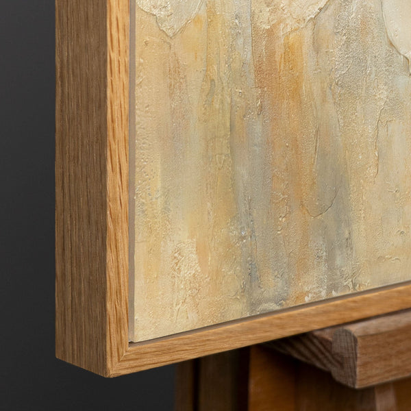 Acrylbild weiß Abstraktes Blumengemälde inklusive Rahmung