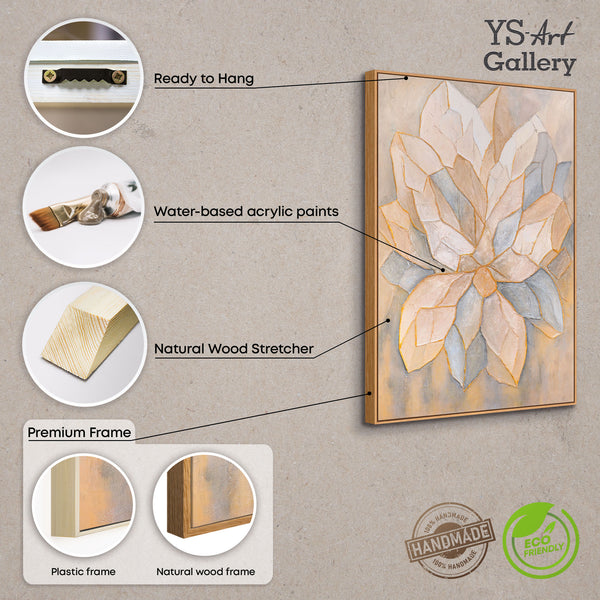 Handgemalte exklusive Wandbilder für die Praxis „Facetten der Blütenblätter“