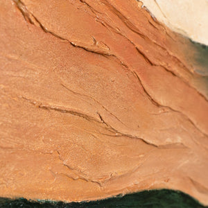 Handgemaltes Gemälde „Wellen des Horizonts“ – Abstrakte Landschaft in Naturtönen