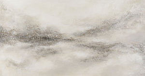 Minimalistisches abstraktes Gemälde mit strukturierter Oberfläche