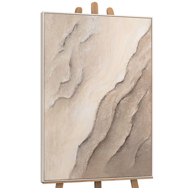 Acrylmalerei mit Rahmen „Spuren der Zeit“ – Gemälde als Wanddeko für Wohnzimmer