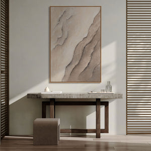 Acrylmalerei mit Rahmen „Spuren der Zeit“ – Gemälde als Wanddeko für Wohnzimmer