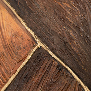 Abstraktes Gemälde „Geometrie des Goldes“ – Moderne Wandkunst mit Rahmen