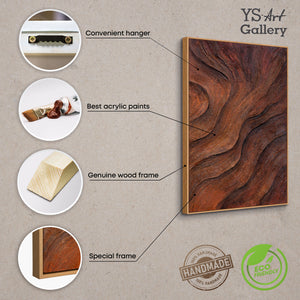 Handgemalte Abstrakte Bild „Atem des Baumes“ - Acrylmalerei mit Rahmen