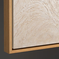 Gemälde mit Rahmen „Baumstrom“ – Abstrakte Kunst in Beige und Creme