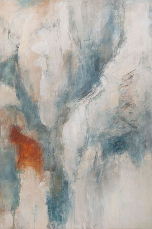 Handgemaltes Abstraktes Gemälde „Warme Flüstern“ – Acrylgemälde mit Struktur